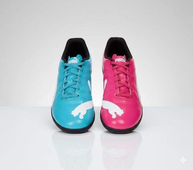 صورة شوز  أطفال شوز احمر + شوز ازرق سماوي (puma)