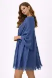 صورة شال أزرق أنيق ناعم (in side)