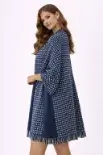 صورة شال كاجوال منقط أزرق (in side)