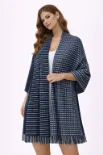 صورة شال كاجوال منقط أزرق (in side)