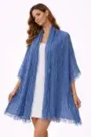 صورة شال أزرق كاجوال أنيق (in side)
