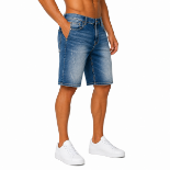 صورة Classic Faded Blue Denim Shorts (INSIDE)